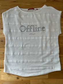 s.Oliver cream "Offline" t-shirt, size M