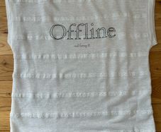 s.Oliver cream "Offline" t-shirt, size M