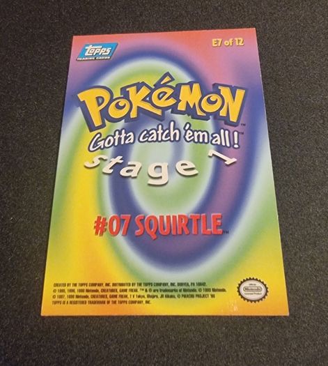 1999 Topps Pokemon - Squirtle #7 - Movie Edition #E7