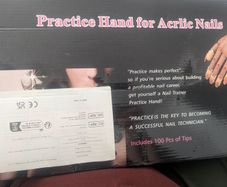 plastic hand for nails practice