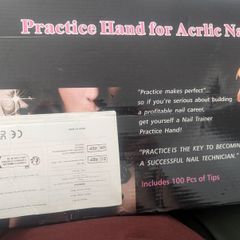 plastic hand for nails practice