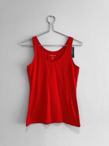 New Dunnes Stores Red Stretch Vest Top