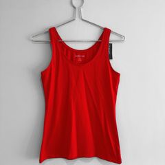 New Dunnes Stores Red Stretch Vest Top