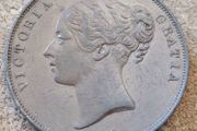 1853 Great Britain Penny WW Queen Victoria Young Head