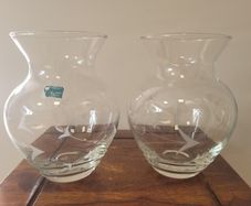 Eamon Glass Dublin - Set of 2 Hand-Cut Irish Vases