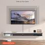 Floating TV Stand 180 cm in Wall Mount Entertainment Center with Cable Hole, Modern Floating TV Shelf with Storage Cabinet, Particle Board Console for DVD Player, Cable Box, Game Console, White Image 2