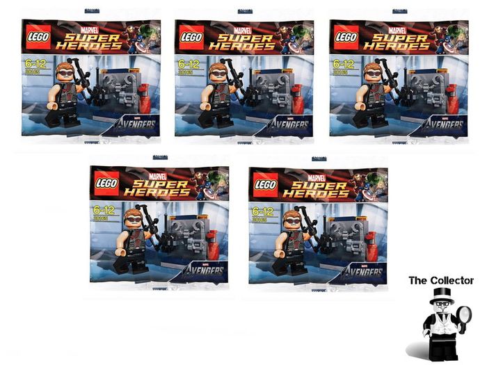 LEGO 30165 Lot Of 5 Super Heroes Hawkeye Polybags With Equipment Set Bagged Brand New Sealed
