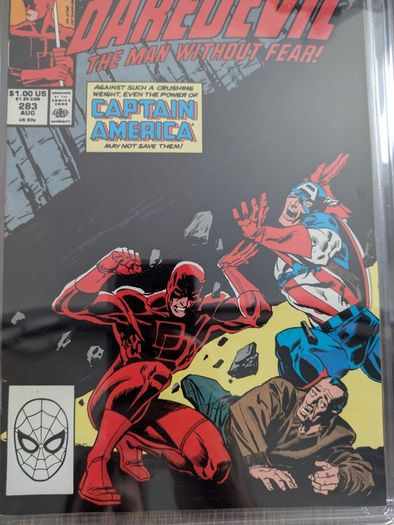 Daredevil Issue 252 and 283 CGC 9.6 Certified Graded Comic Framed Captain America Marvel