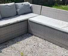 L shaped garden sofa
