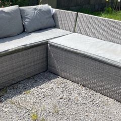 L shaped garden sofa