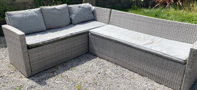 L shaped garden sofa