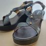 Ladies FRIDA Buckle Detail Slingback Wedge Sandals size 7 UK SALE Image 3