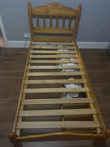 wooden bed