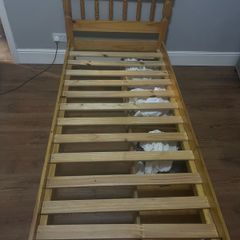 wooden bed