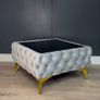 Coffee table with glass velvet Image 7