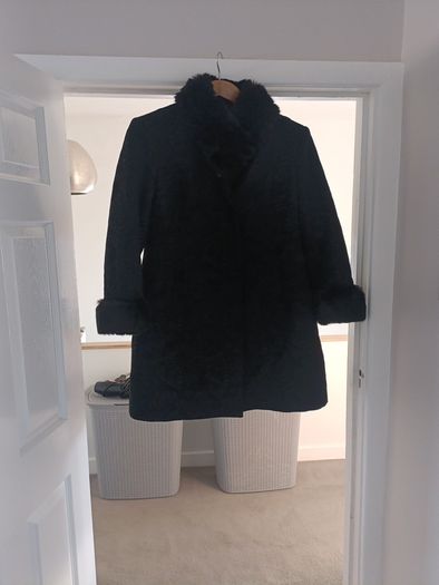 Heavy black coat UK 12