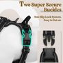 Large Dog No Pull Pet Harness with 2 Leash Clips, Adjustable Soft Padded Pet Vest Harness, Reflective No-Choke with Easy Control Handle for Training or Walking, Black, L Image 3
