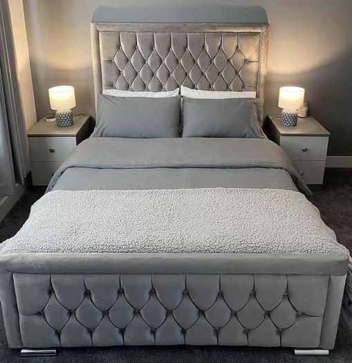 Double & King Size Bed Frame With Mattress Opt