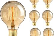 Vintage Edison Light Bulb, Dimmable Vintage Light Bulbs 40W E27 Screw Decorative Spiral Filament Bulbs Soft G80 220V Warm White Lights 6 Pack (FREE POSTAGE)