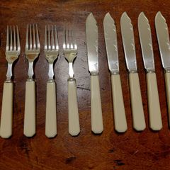 Vintage Ryals EP A1 Fish Knife & Fork 10 Piece Set