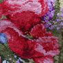 Stunning Handmade Cross Stitch Embroidery - Garden flowers Image 2