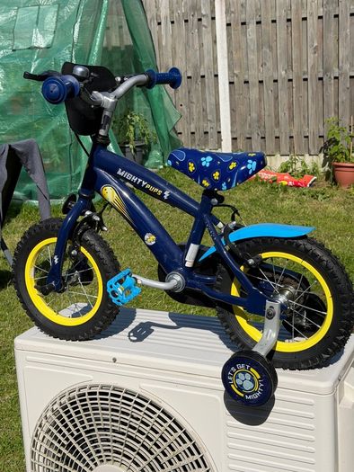 Kids mighty pups bike size 12 inch wheels