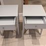 2 x bedside lockers (gray / excellent condition) - free for collection Image 2