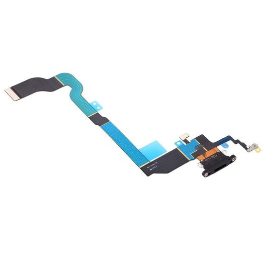 For Apple iPhone X Charging Port Dock Connector Microphone Flex Cable Black New - FHT03IPCP
