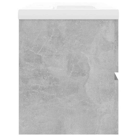 Sink Cabinet with Built-in Basin Concrete Grey Chipboard