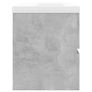 Sink Cabinet with Built-in Basin Concrete Grey Chipboard Image 8