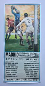 Original 1982 World Cup Final Italy vs Germany Poster Donat Sauri Ortega Spain 82