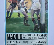 Original 1982 World Cup Final Italy vs Germany Poster Donat Sauri Ortega Spain 82
