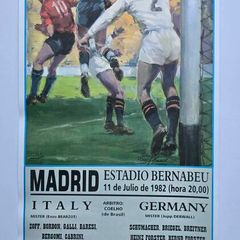 Original 1982 World Cup Final Italy vs Germany Poster Donat Sauri Ortega Spain 82