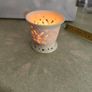 Vintage porcelain tealight holder. Bright white. Filigree. Cut out. Candle. Regal. Circa late 20th century. Image 5