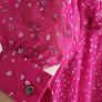 Vintage Hot Pink with Gold metallic Floral Dots Sz 12 UK Image 5