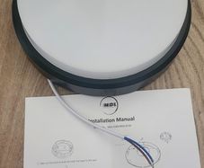 Brand new 18w led 20cm IP54 1440lm day light kitchen utility room bathroom office LED round bulkhead MDL3189 lamp lighting 18W A rating black/white new & boxed