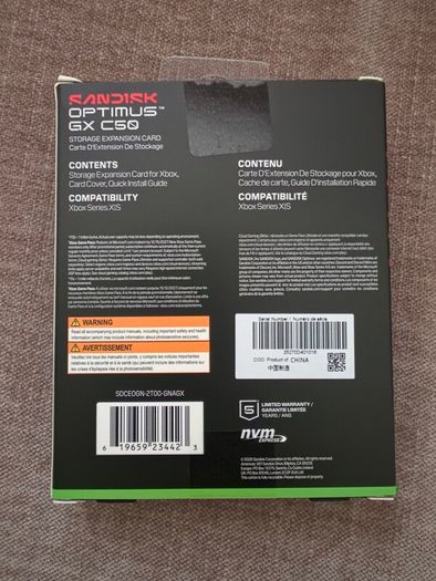 Xbox Series S/X 1tb Expansion Card Sandisk