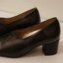 PieSanto Black Pump Shoes Wide Fit (G) Block Heel UK2 EU35 Removable Insole CAN POST Image 2