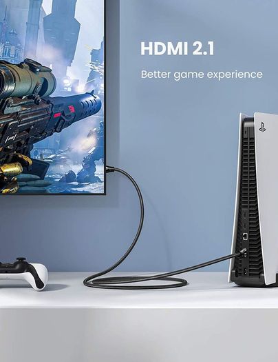 Ugreen 3M HDMI 2.1 UHD/3D 8K (7680x4320@60Hz) 48Gbps Ultra High Speed Cotton Braided (Nickel-Plated) Cable (Brand New/Warranty)
