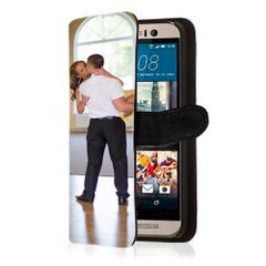 HTC ONE M8 - Personalised Leather wallet case - Front print
