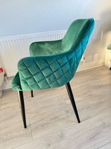 kitchen chair velvet green