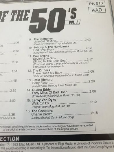 Hits of the 50's vol 1