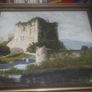 a large oil painting on board castle ruins by dublin artist frank feld Image 2