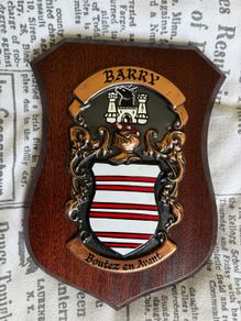 Barry Family Crest/ Coat of Arms Plaque