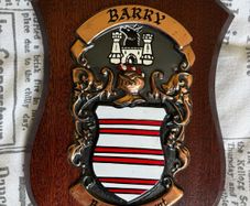 Barry Family Crest/ Coat of Arms Plaque