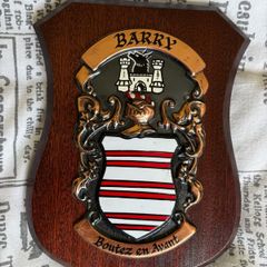 Barry Family Crest/ Coat of Arms Plaque