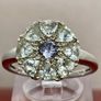 Sterling silver ring with Tanzanite & Aquamarine Image 2