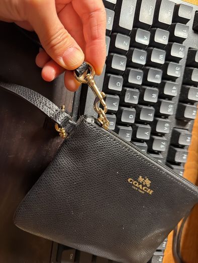 Authentic Coach Leather Wristlet / Card Holder (15x10cm)