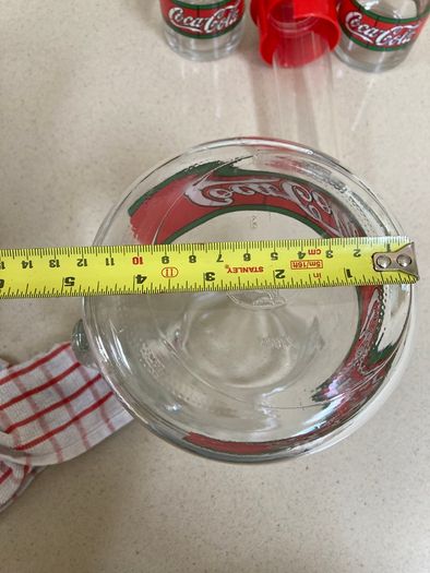 Coca Cola Liberty Stained Jug Set With Two Glasses