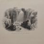 Waterfall Devils Glen Wicklow 1863 Antique Print Image 2